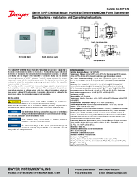 Thumbnail of document Manual - RHP-E/N Wall Mount Humidity/Temperature/Dew Point Transmitter